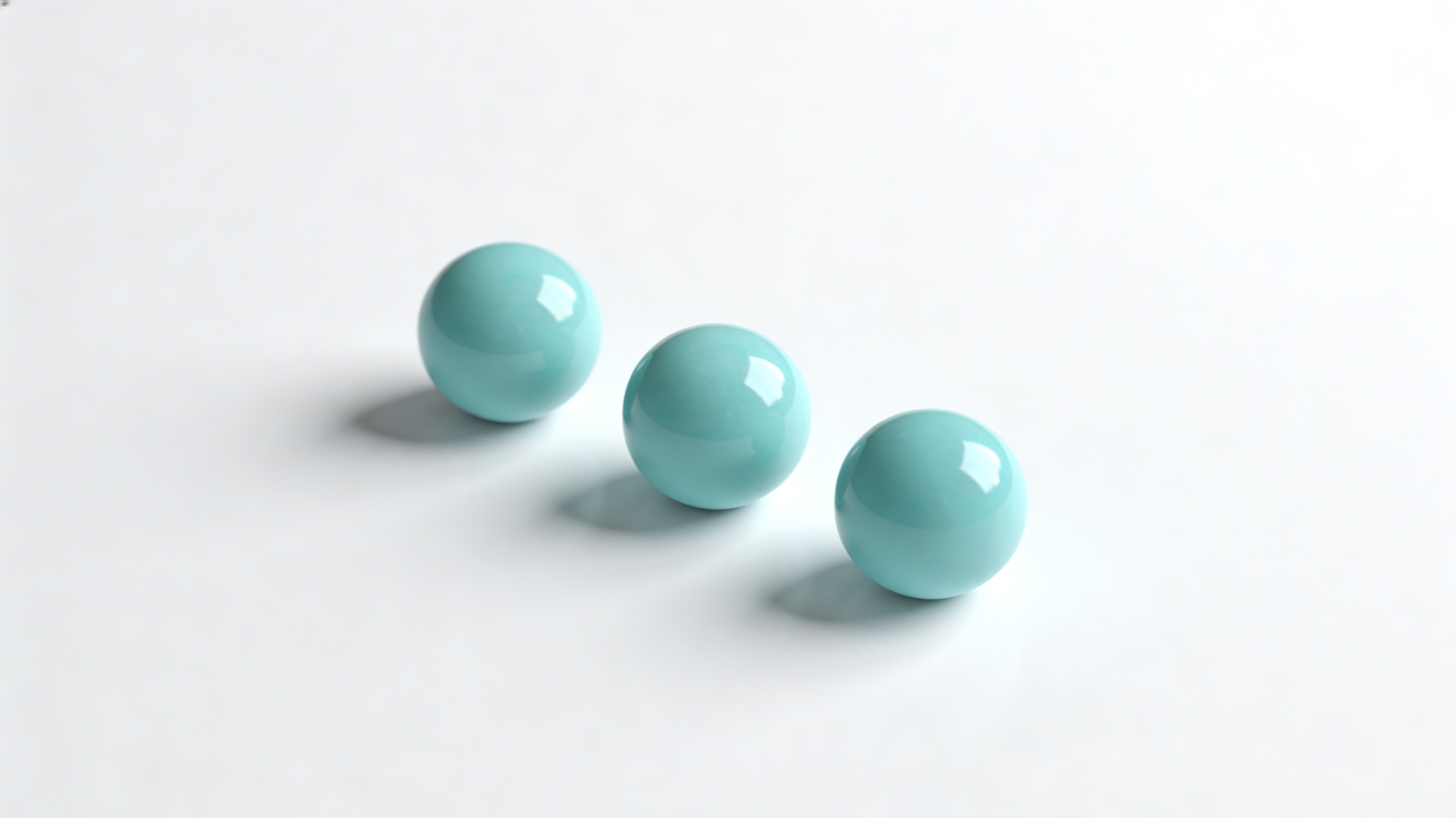 Drei verbundene Rezeptor-Sphären